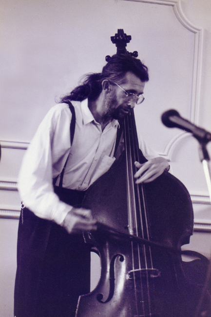Peter Morgan, double bass player at the Tunbridge Wells jazz club