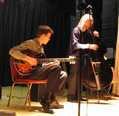 Peter Morgan, double bass player with Jez Cook