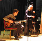 Peter Morgan, double bass player with Jez Cook